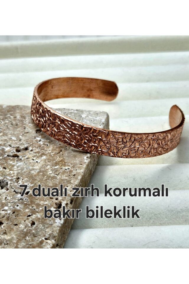 Bakır bileklik 7 dua korumalı