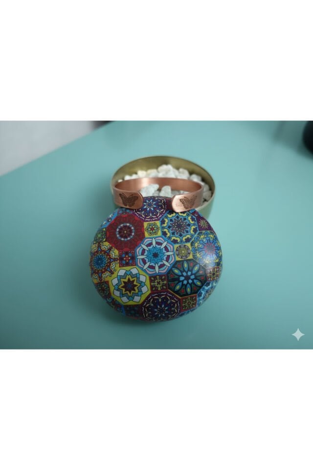 ZEOLİT TAŞLI NAZAR TENEKE KUTULU ,MOTİFLİ İÇİ DÜZ 2