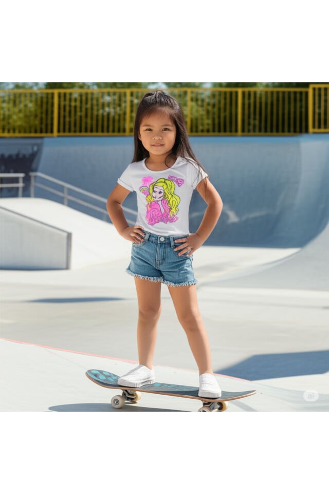 2025 YAZ YENİ SEZON KIZ ÇOCUK 1 PARÇA BASKILI BİRİNCİ KALİTE PENYE TİŞÖRT