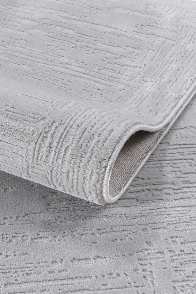 Elina Gri Salon Halısı Pamuk Taban Tozumaz 10 mm Yumuşak Modern